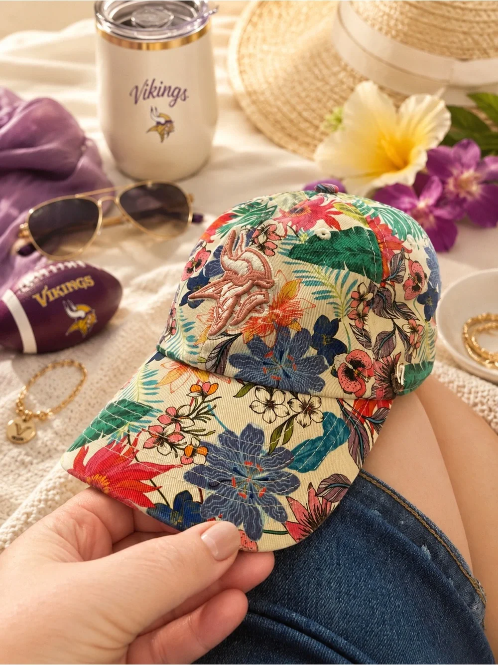 ’47 Brand Minnesota Vikings Floral Tropical Women’s Adjustable Hat